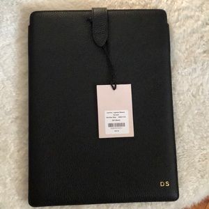 NWT Cuyana Black Laptop Sleeve 13” pebbled leather